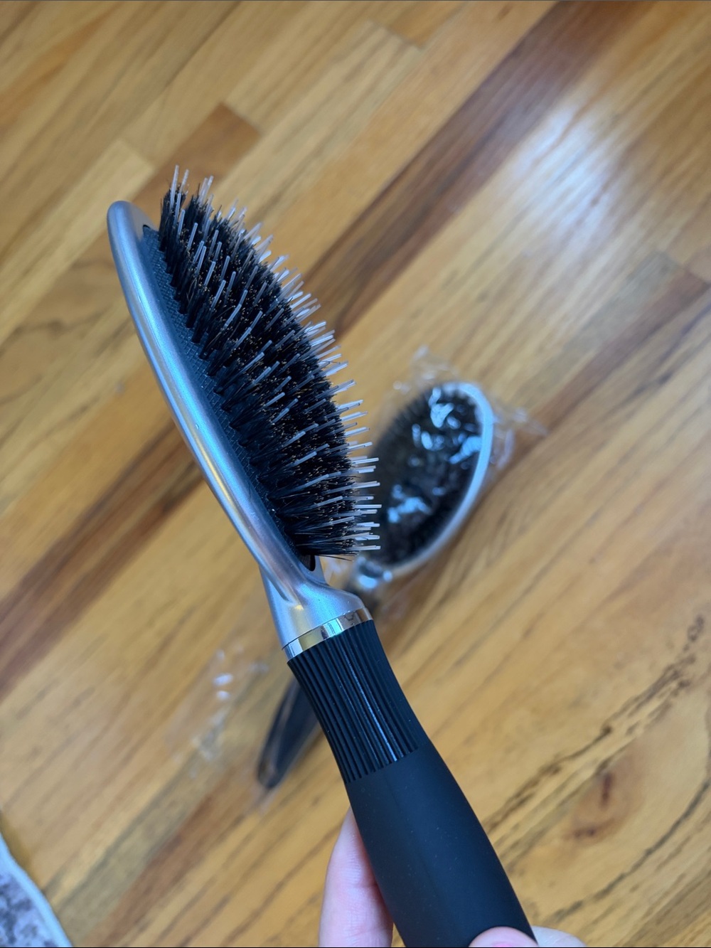 New Hairdreams Silver & Black Hair Brush/ 2 Available - Picture 2 of 3